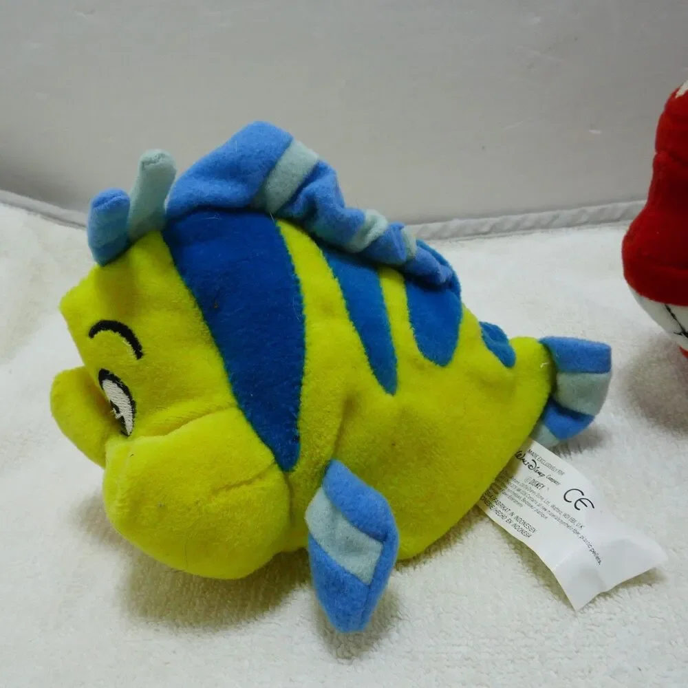 Disney The Little Mermaid Sebastian & Flounder Bean Bag Plush